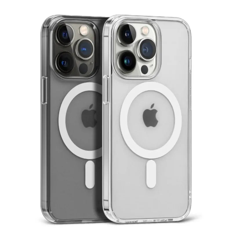 Clear Magnetic Phone Case for iPhone 17 16 15 14 13 12 11 – MagSafe Compatible Transparent Protective Cover