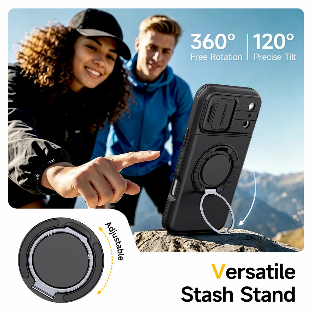 **Luxury Wallet Case for iPhone 12–18 Pro Max | Shockproof Armor Cover with Card Holder & Stand**