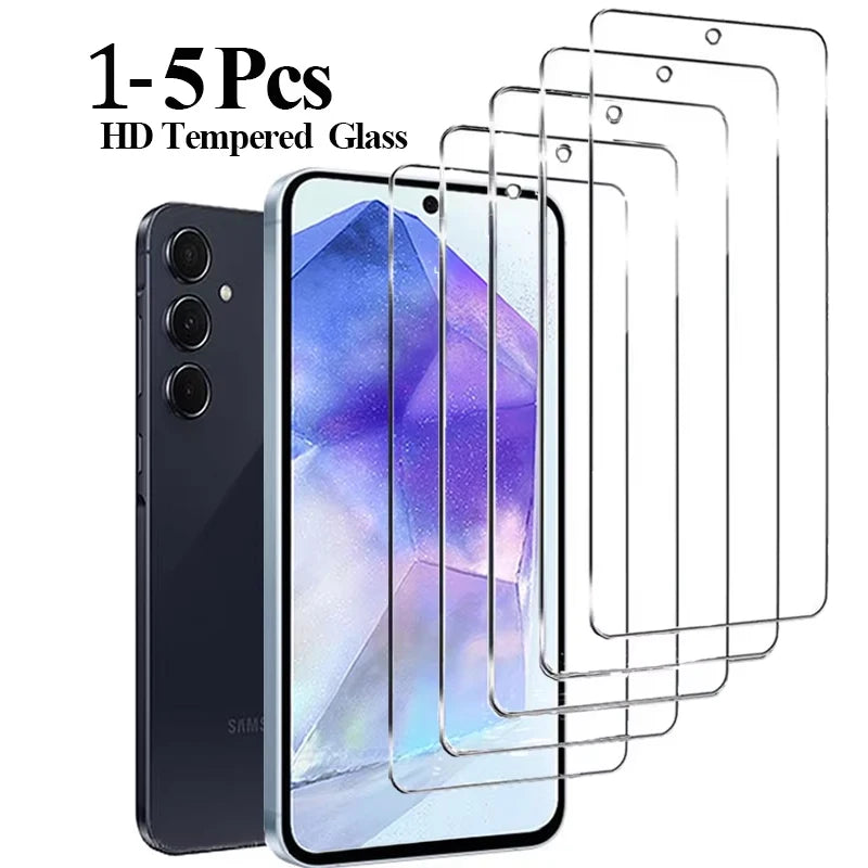 **HD Tempered Glass Screen Protector for Samsung Galaxy S21–S26 | Ultra-Clear Scratch-Resistant Protection**