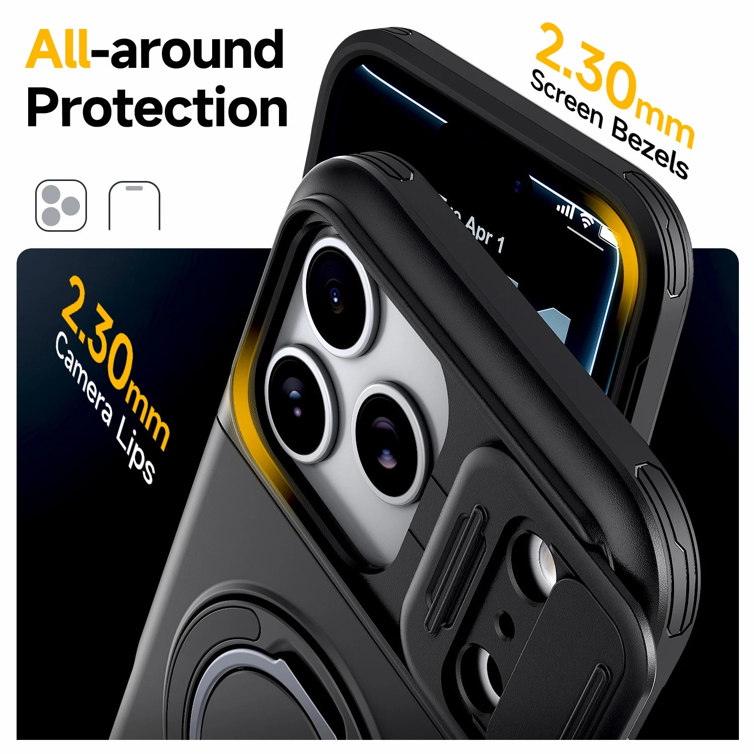 **Luxury Wallet Case for iPhone 12–18 Pro Max | Shockproof Armor Cover with Card Holder & Stand**