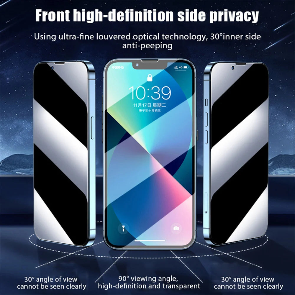 Anti-Spy Privacy Tempered Glass for iPhone 11–18 Series | Privacy Screen Protector | Anti-Peeping & Anti-Scratch