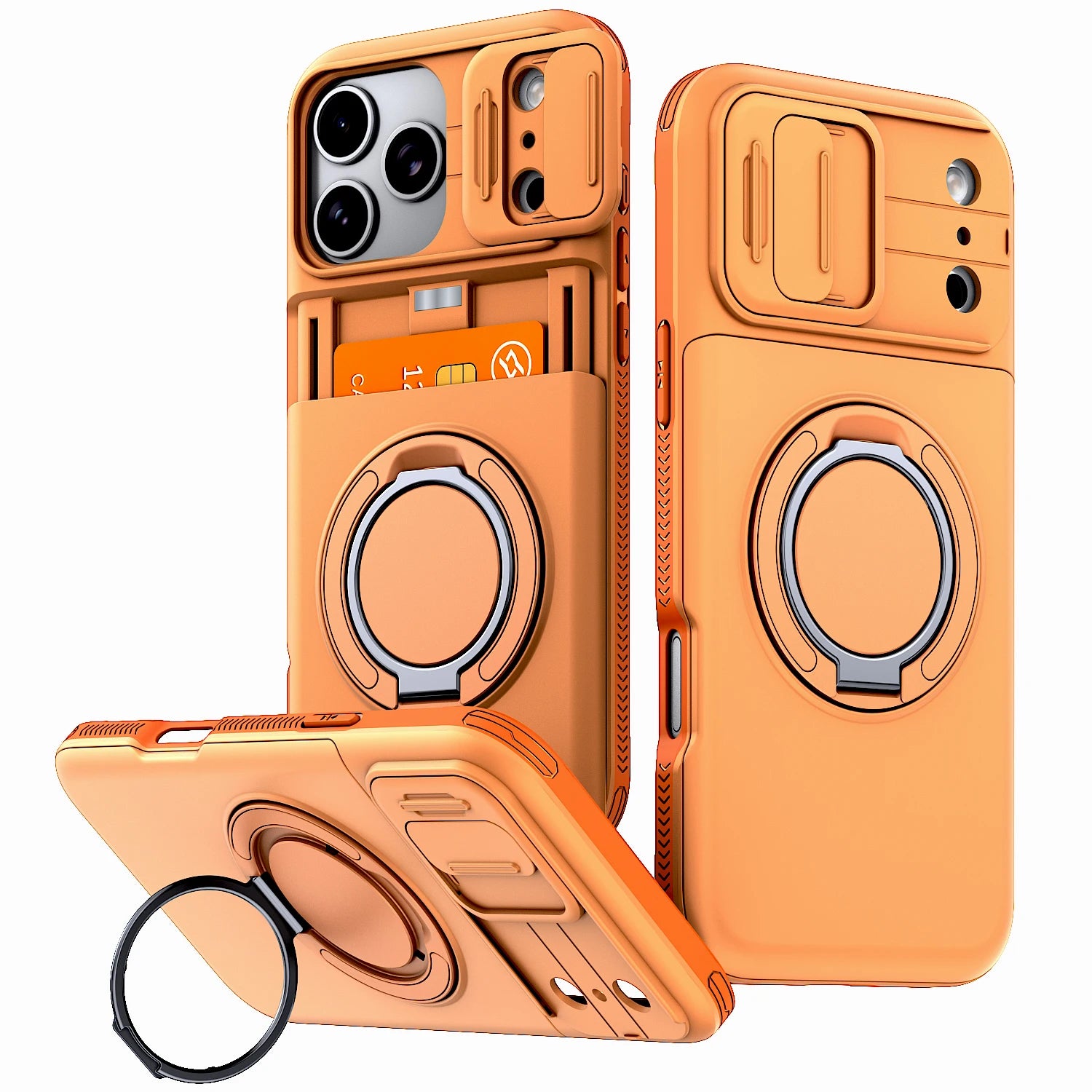 **Luxury Wallet Case for iPhone 12–18 Pro Max | Shockproof Armor Cover with Card Holder & Stand**
