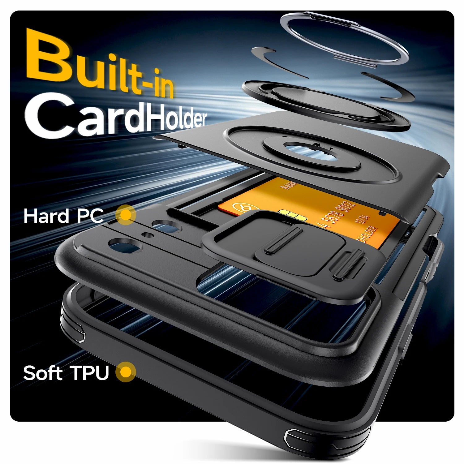 **Luxury Wallet Case for iPhone 12–18 Pro Max | Shockproof Armor Cover with Card Holder & Stand**